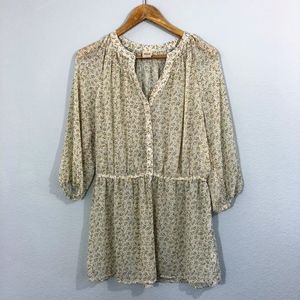 ⬇️$18 Mossimo blouson 3 quarter sleeve floral L